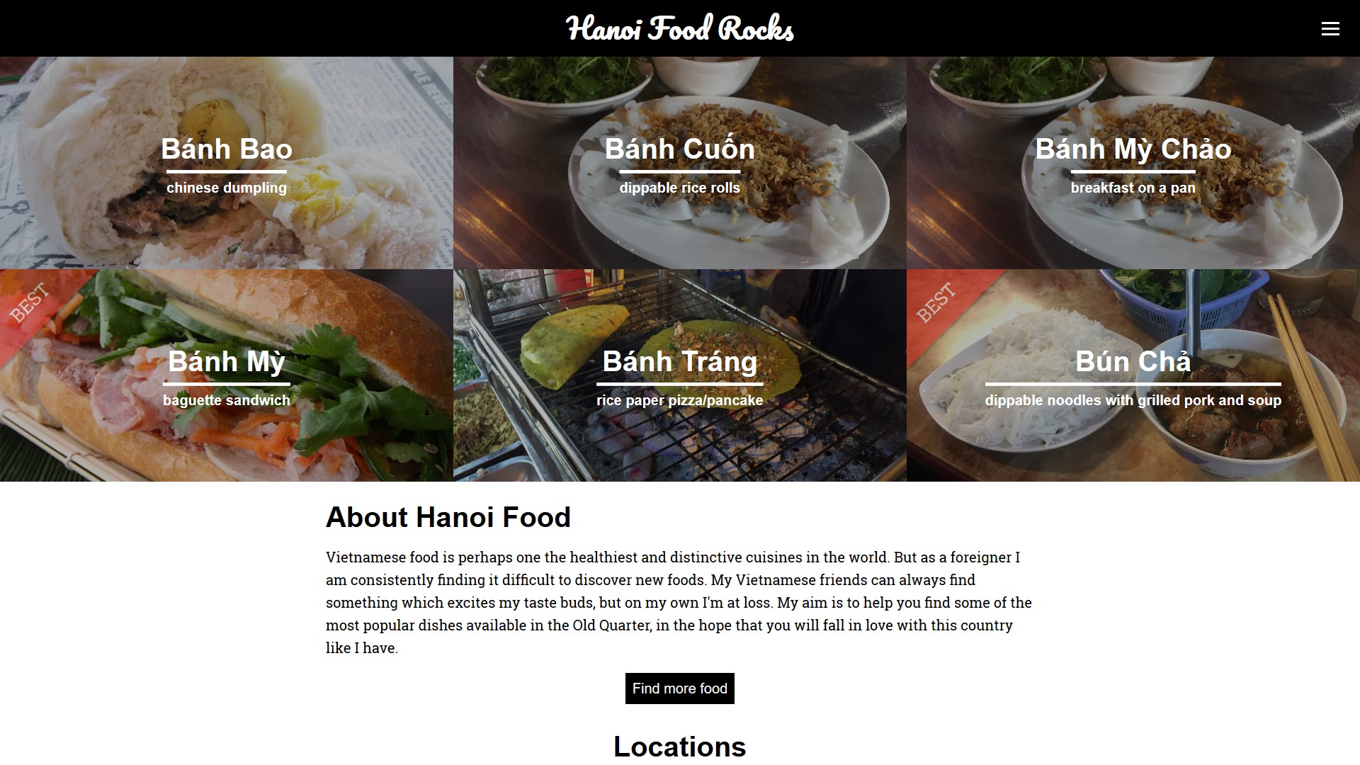 Hanoi Food Homepage